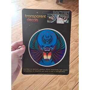 Vintage 1984 Ratt Rock On Transparent Decal Sticker Classic Band Logo Journey